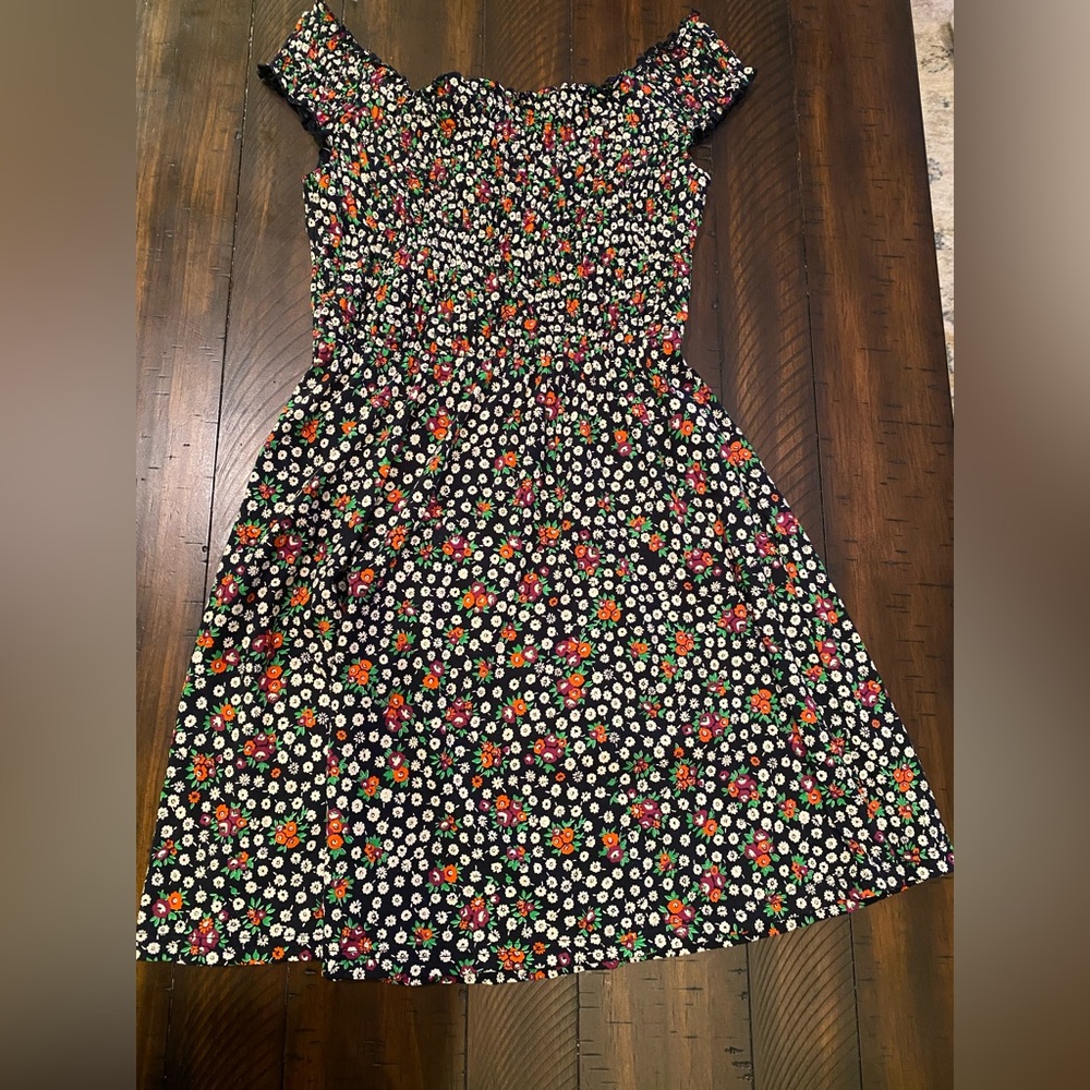 Topshop flowery dress.